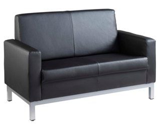 Helsinki Leather Faced Reception Sofa Two Seat (DD*)