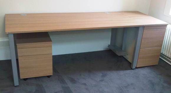 TriAss Desk With Pontis Pedestals