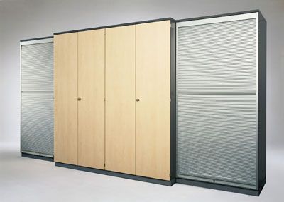 Double Door Cupboards with Tambour Door Cupboards