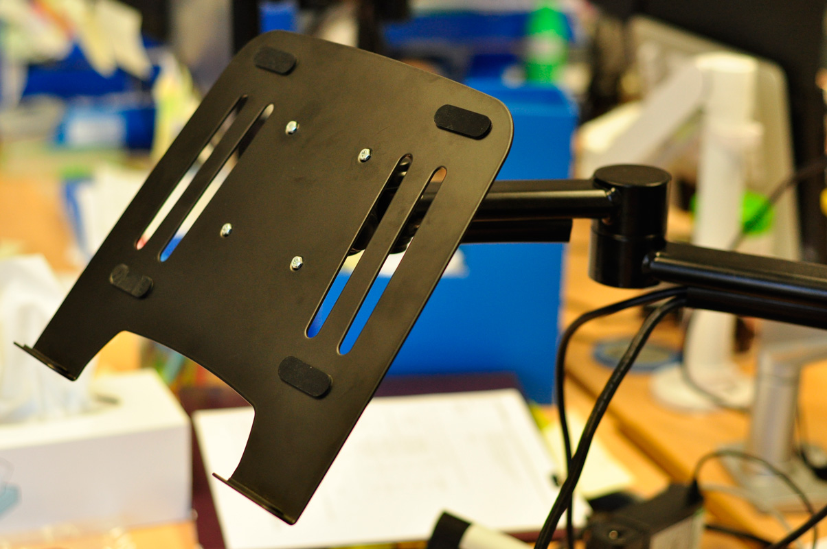 Laptop Stand for Monitor Arms, (using VESA Mounting)