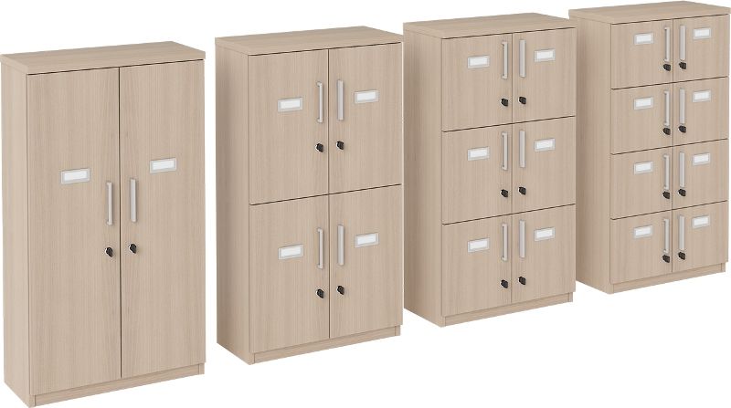 Wooden Office Locker Options 1100mm High