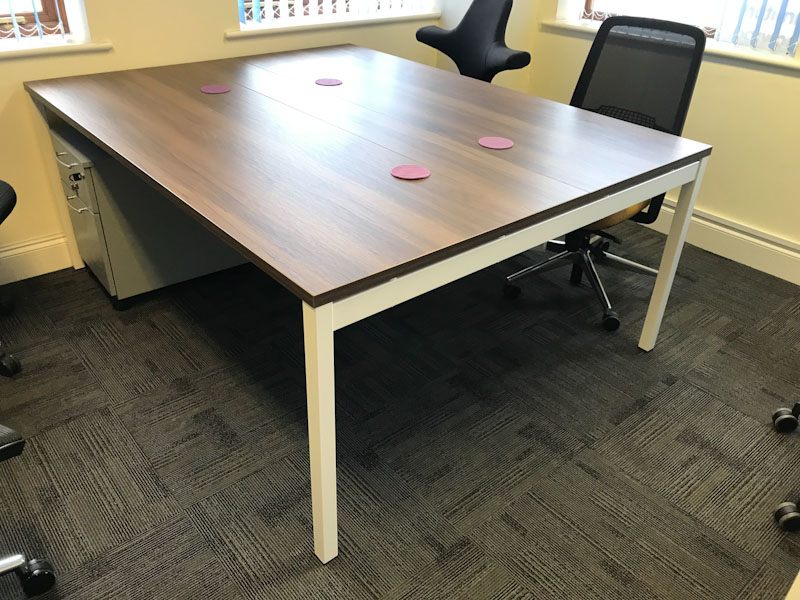 SPECIAL OFFER  Walnut Meeting Table 1800mm x 1610mm OGI Y Bench Table