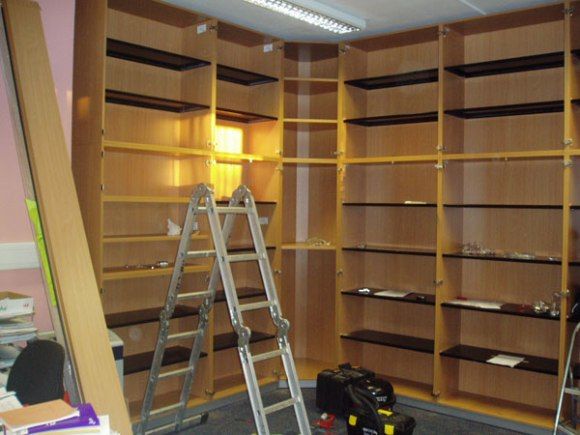 Large Number of Filing Shelves