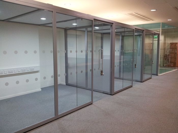 Demountable Glass Partitioned Offices - Quadro System