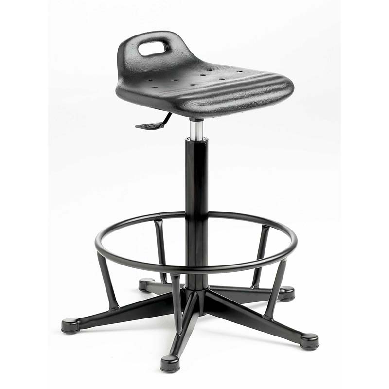 Posture Stool Polyurethane Seat, Fixed F/Rest Castors*/Feet