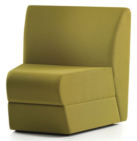 Point Single Concave Seating Unit, 30 deg, No Arms Grp 1 Fabric
