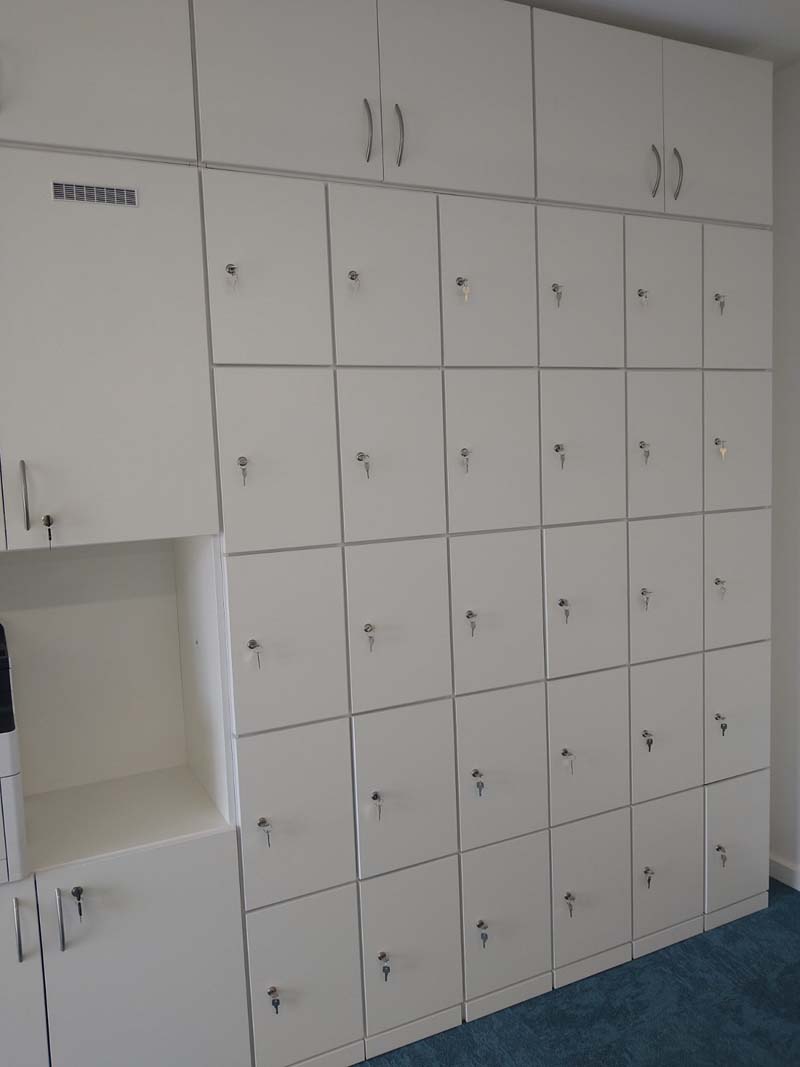 Storagewall Installation With Personal Lockers