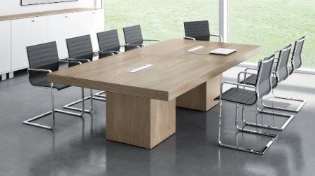 T45 Square Meeting Table 1400 x 1400 w/ Cube Base