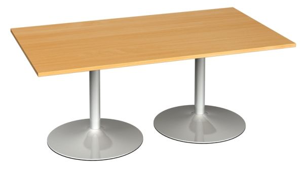 Rectangular Boardroom Table 1800x1000 M25 Trumpet Legs