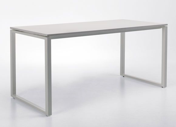 LPO O Frame Desk With Silver Frame