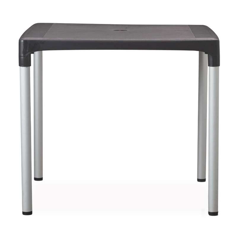 Vibe Polypropylene 800 x 800mm, Black, Aluminium legs