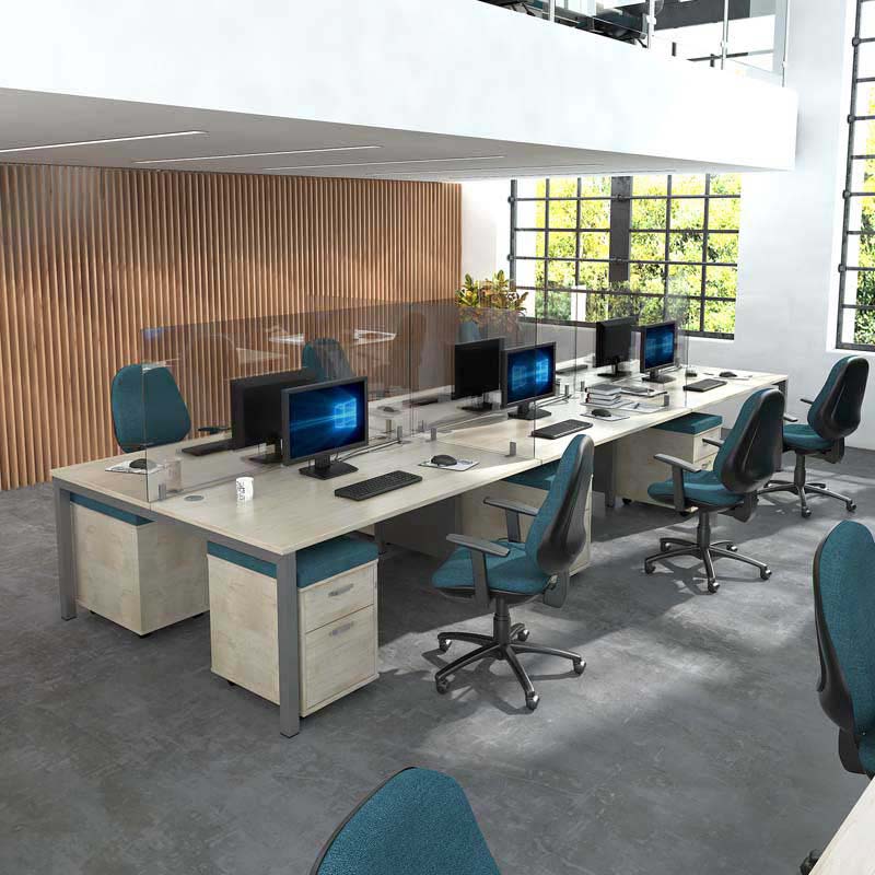 Acrylic Protective Desk Screen, Metal Feet, 700mm High