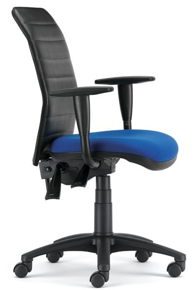 Air Upholstered Back Operators Chair, Height Adj Arms, Grp 1
