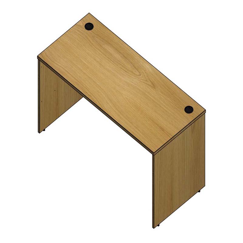 Rectangular Desk Wood Veneer Panel Leg