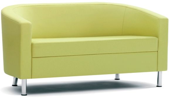 Bing 2 Seat Tub Chair /Sofa, Chrome Legs, Grp 1