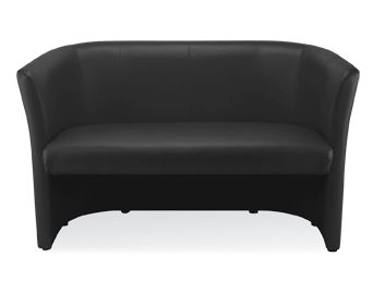 Club Chair Two Seat Sofa, Leather Front