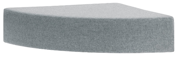 Intro 90 deg Link Upholstered Bench Seat, 2 Sliver Legs inc Brackets Grp1