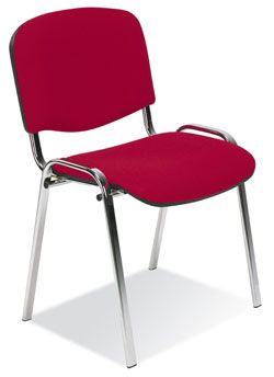 ISO Guest Chair, Chrome Frame, No Arms, Grp 1