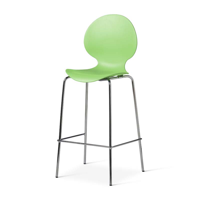 Jovi Polypropylene Bar Stool with Chrome legs