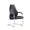 Mien High Back Leather Cantilever Meeting Chair Black & Mink, Rear View