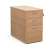 3 Drawer 800mm Deep Desk High Pedestal in Beech