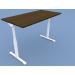 Drive Electrically Adjustable Desk in Raised Position, Chestnut with White Leg Frame