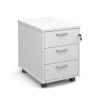 M25 3 Drawer Mobile Pedestal in White