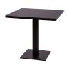  Forza Cafe Dining Table Black Square Base with Black MFC Top for illustration only