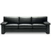 Taurus Three Seat Sofa in Std Black leather - view 1
