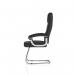 Moore Deluxe Visitor Cantilever Chair Black Leather With Arms - view 4
