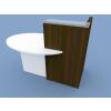 OVO Compact Reception Consultation Desk, Right Hand Top - view 1