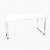 OGI Q Desk White Top with White Ring Leg