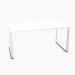 OGI Q Desk White Top with White Ring Leg