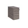 3 Drawer 800mm Deep Desk High Pedestal in Grey Oak