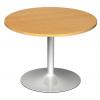 M25 Circular Beech Meeting Table 1200