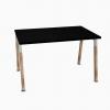 Ogi W Desk Anthracite Top with Aluminium and Wood Legs