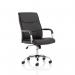 Carter Black Luxury Faux Leather Chair With Arms - view 1