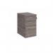 3 Drawer 600mm Deep Desk High Pedestal in Grey Oak