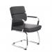 Advocate Visitor Chair Black Soft Bonded Leather With Arms - view 1