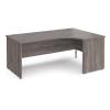 Right Hand Corner Desk 1800mm Wide Grey Oak Top and Legs