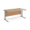 Rectangular Desk, M25 800mm Deep, C-Frame Legs - view 5