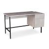 Delphi Home Office Concrete Grey Black Framed Desk - view 2