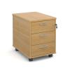 M25 3 Drawer Mobile Pedestal in Oak