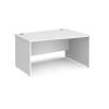 Right Hand Wave Desk 1400mm Wide White Top and Legs