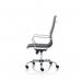 Nola Executive Chair High Back Soft Bonded Leather #Black/White - view 3