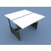 Drive Bench Desk in Raised Position, White Top and Anthracite Legs