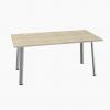 OGI A Desk with Canadian Oak Top and Aluminium Legs