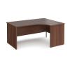 Right Hand Corner Desk 1600mm Wide Walnut Top and Legs