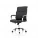 Carter Black Luxury Faux Leather Chair With Arms - view 3