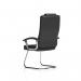 Moore Deluxe Visitor Cantilever Chair Black Leather With Arms - view 5